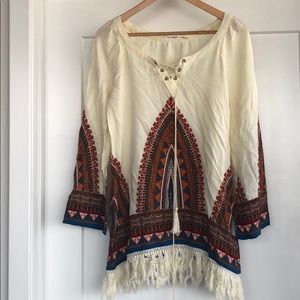 Super cute boho fringe dress